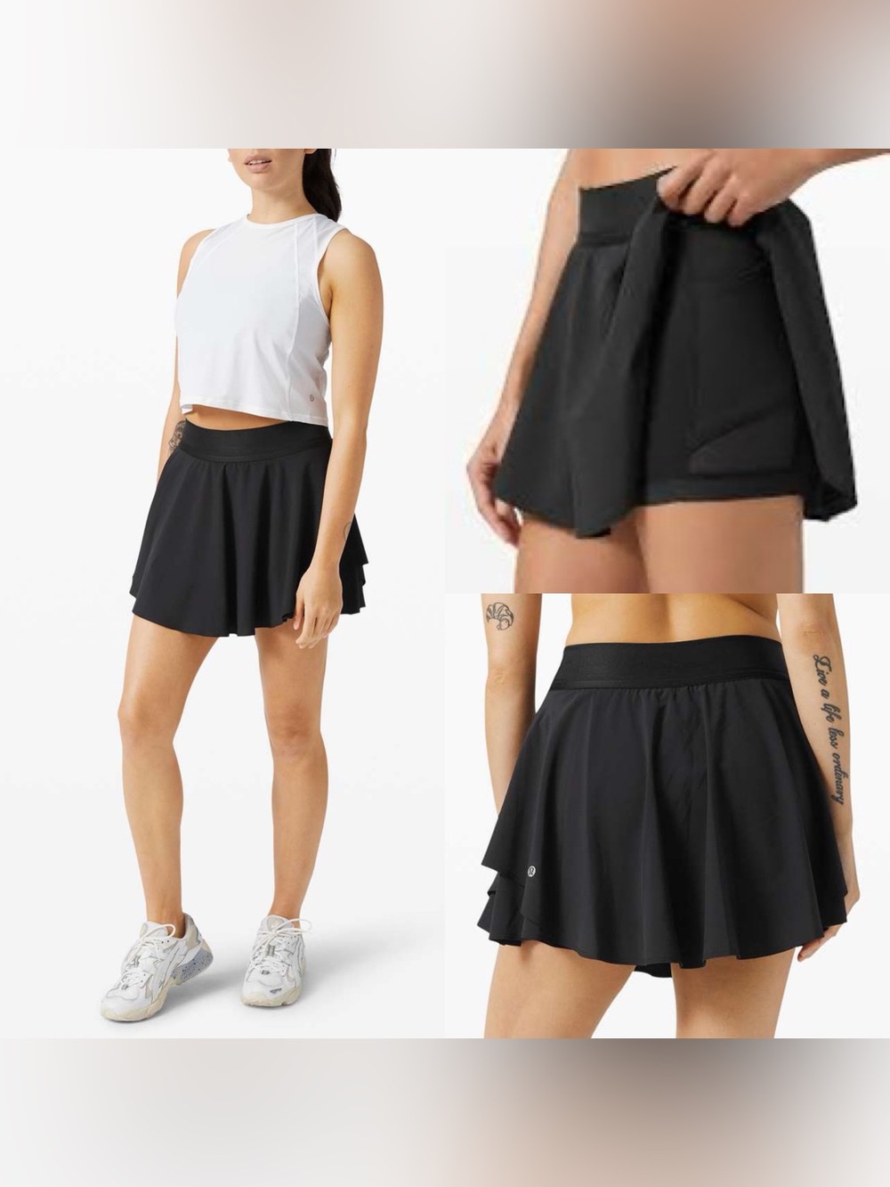 Court Rival High-Rise Skirt - Black